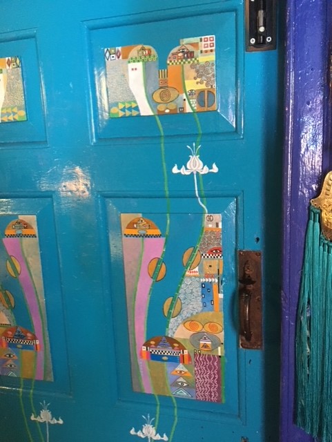 Jon Wealleans painting on door